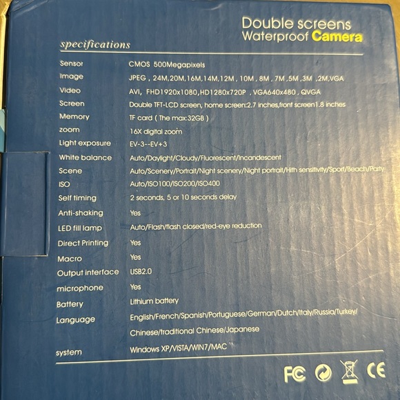 NEW IN BOX Waterproof Camera - Picture 5 of 5